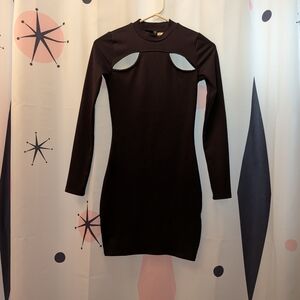 Elegant Black Cutout Dress
